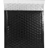 Bubble Padded Mailers with Peel and Seal Closure, CD Size, 6 x 6.5, Black Metallic, 12/Pack (2744430)