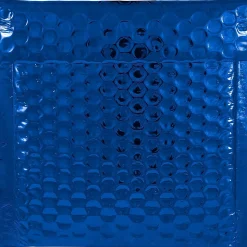 Bubble Padded Mailers with Peel and Seal Closure, CD Size, 6 x 6.5, Blue Metallic, 12/Pack (2745203)