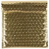 Bubble Padded Mailers with Peel and Seal Closure, CD Size, 6 x 6.5, Gold Metallic, 12/Pack (2745207)