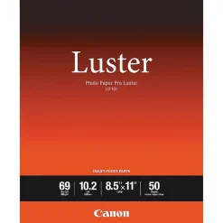 Canon LU-101 Luster Photo Paper, 8.5" x 11", 50 Sheets/Pack (CNM6211B004)