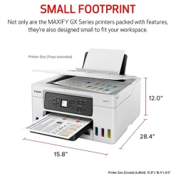 Canon MegaTank MAXIFY GX3020 Wireless Color All-in-One Inkjet Printer (5777C002)