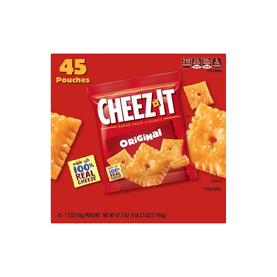 Cheez-It Original Crackers, 1.5 oz, 45/Carton (KEE71717)