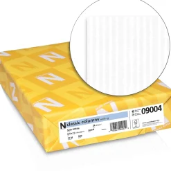 CLASSIC COLUMNS® Writing Paper, 8 1/2" x 11", 24 lb., Linear Pattern, Solar White, 500/Ream