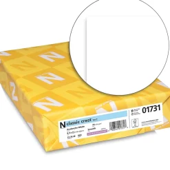 CLASSIC CREST® Paper, 8 1/2" x 11", 70 lb., Smooth Finish, Avalanche White, 500/Ream