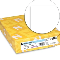 CLASSIC CREST® Paper, 8 1/2" x 11", 70 lb., Smooth Paper, Avon Brilliant White, 500/Ream