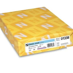 CLASSIC CREST® Writing Paper, 8 1/2" x 11", 24 lb., Smooth Finish, Avon Brilliant White, 500/Ream (01338)