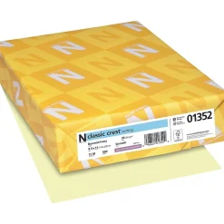 CLASSIC CREST® Writing Paper, 8 1/2" x 11", 24 lb., Smooth Finish, Baronial Ivory, 500/Ream
