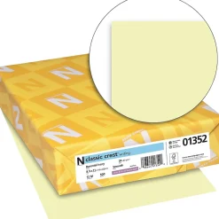 CLASSIC CREST® Writing Paper, 8 1/2" x 11", 24 lb., Smooth Finish, Baronial Ivory, 500/Ream