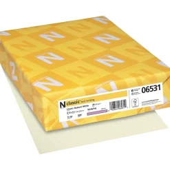 CLASSIC® Laid Stationery Writing Paper, 8 1/2" x 11", 24 lb., Laid Finish, Natural White, 500/Ream (06531)