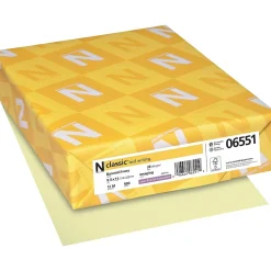 CLASSIC® Laid Writing Paper, 8 1/2" x 11" 24 lbs., Laid Finish, Baronial Ivory, 500/Ream