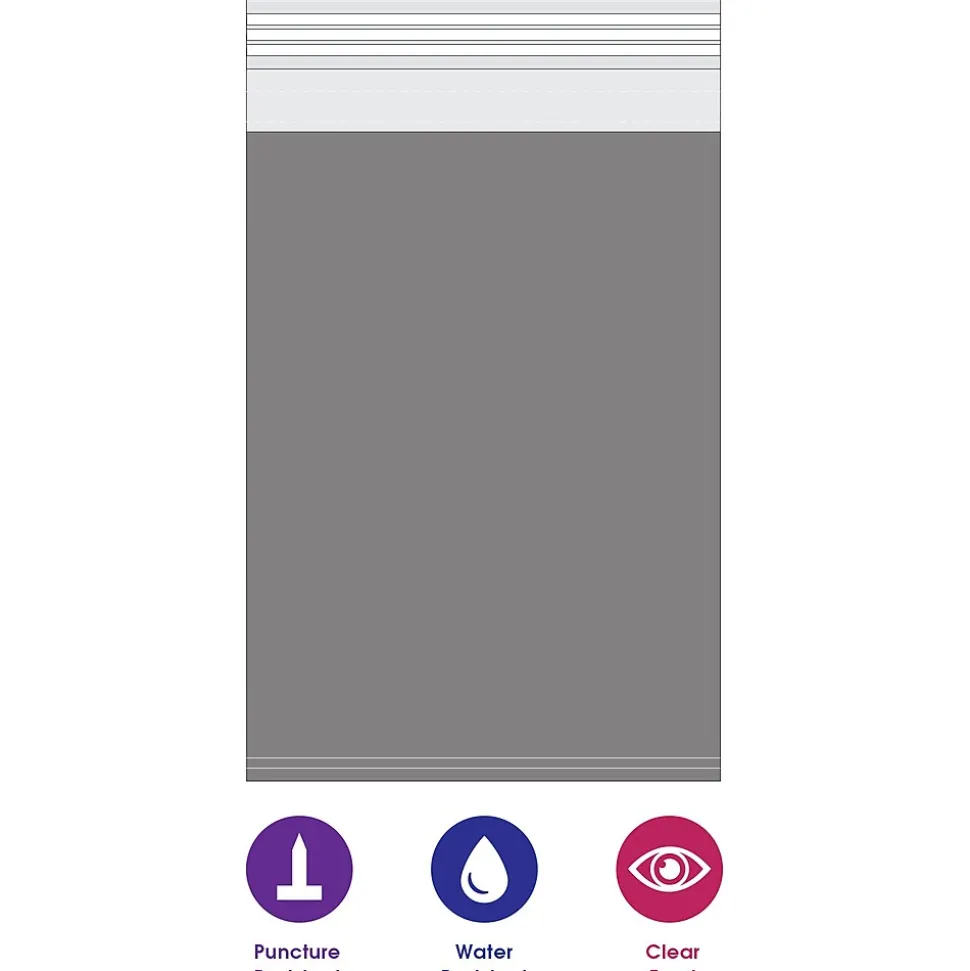 Clear View Poly Envelope, 10" x 13", 500/Carton (CV1013)