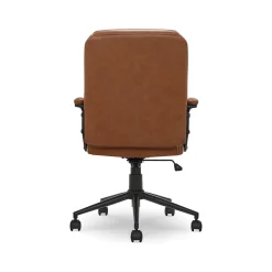 Click365 Transform 1.0 Ergonomic Bonded Leather Swivel Desk Chair, Cognac (CCHR10001A)