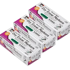 CLI Dry Erase Markers, Bullet Tip, Green, 12/Pack, 3 Packs (CHL47325-3) Outlet