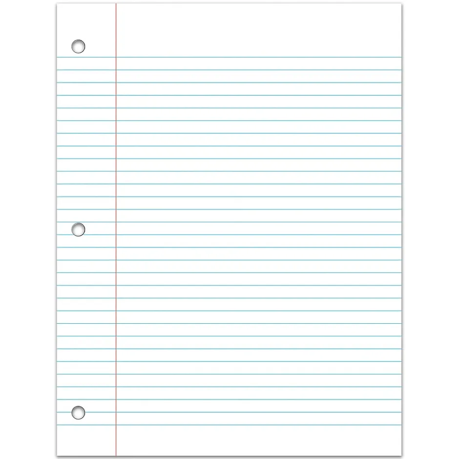 C-Line College Ruled Filler Paper, 8" x 10.5", 3-Hole Punched, 100 Sheets/Pack, 12/Bundle (CLI22031-12) Best