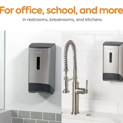 Coastwide Professional™ J-Series Automatic Wall Mounted Hand Soap Dispenser, Black/Metallic (CWJAS-S-CC)