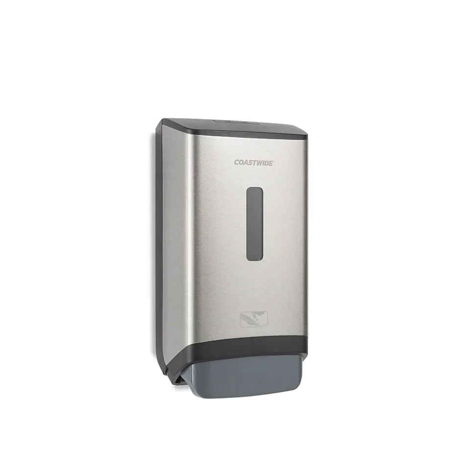 Coastwide Professional™ J-Series Wall Mounted Hand Soap Dispenser, Black/Metallic (CWJMS-S-CC)