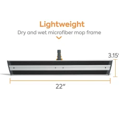 Coastwide Professional™ 22" Microfiber Wet Mop Frame, Aluminum (CW58014)