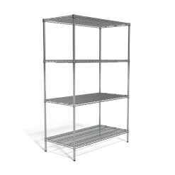 Coastwide Professional™ 4-Shelf Wire Unit, 48"W, Chrome (CW25474)