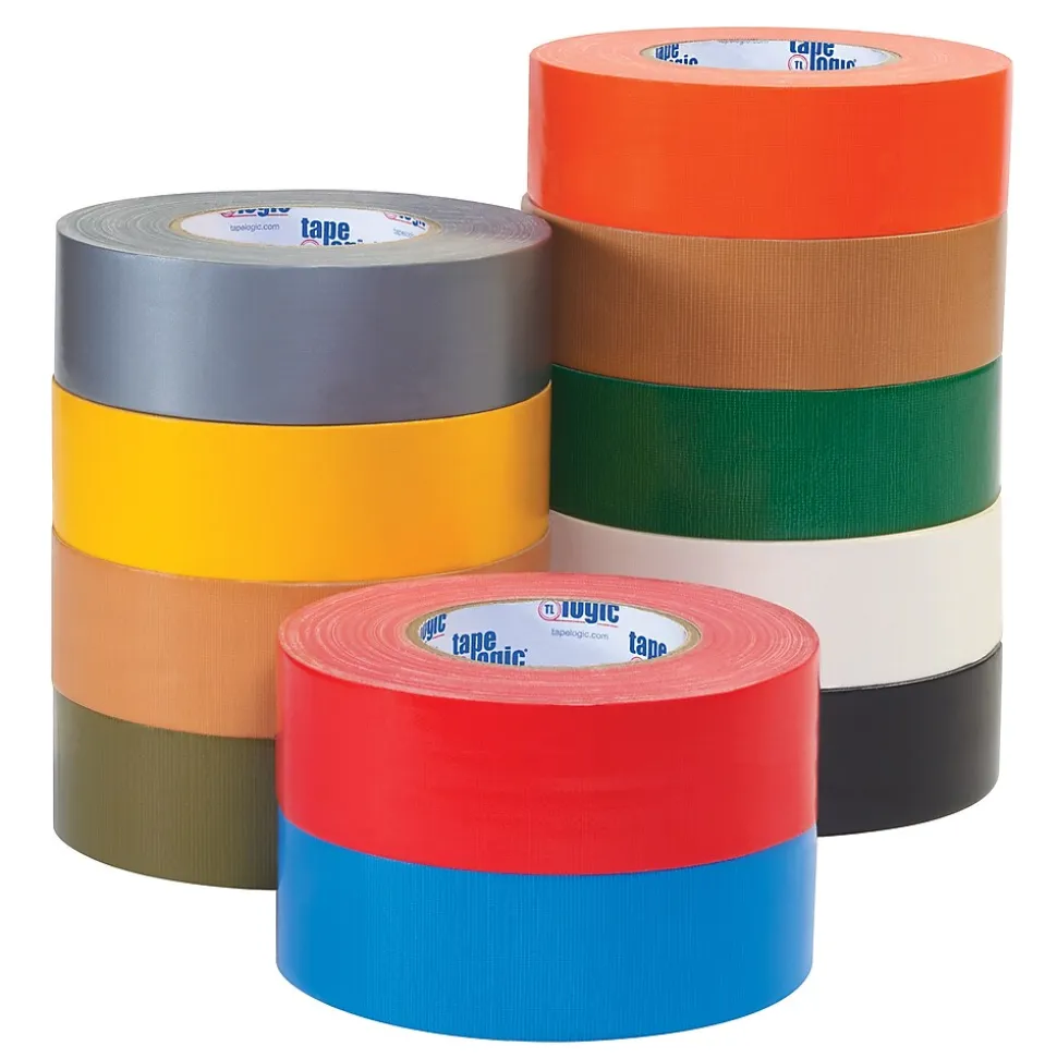 Colored Duct Tape, Red, 2" x 60 yards, 3/Pack