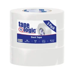 Colored Duct Tape, White, 2" x 60 yards, 3/Pack