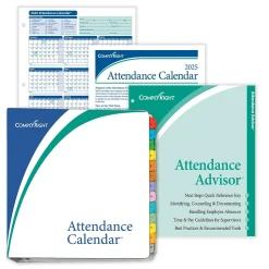ComplyRight 2025 Attendance Calendar Set, 25 Forms/Pack (A1411W16PK25)