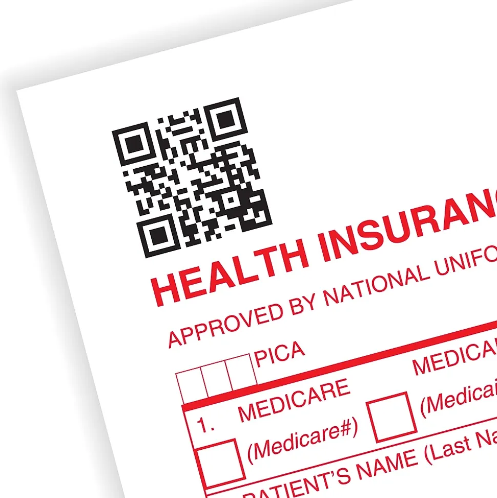 ComplyRight CMS-1500 Health Insurance Claim Forms (02/12), 8-1/2" x 11", Box of 1,000 (CMS12LC1)