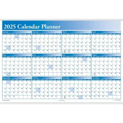 ComplyRight 2025 Full Calendar Planner 36" x 24" Yearly Dry Erase Wall Calendar, Blue (J0056BL) Sale