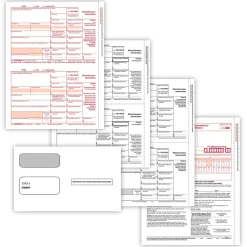 ComplyRight 2024 1099-MISC Tax Form, 4-Part, Copy A, C, B, 50/Pack (95914E)