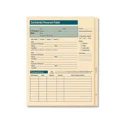 ComplyRight 1-Part Personnel Folder, 25/Pack (A223)
