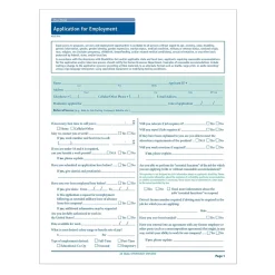 ComplyRight™ Tennessee Job Application, Pack of 50 (A2179TN)