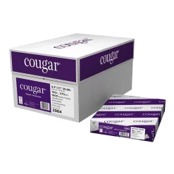 Cougar 8.5" x 11" Cover Paper, 100lbs., White, 1600/Case (2984CASE)