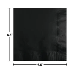 Creative Converting Touch of Color Lunch Napkin, 2-ply, Black Velvet, 150 Napkins/Pack (DTC139194135NAP)