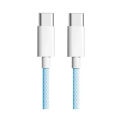 3D Luxe Cool Cables USB Type-C to USB Type-C Charging Cable, 3 ft., Blue (CC-BLUE)