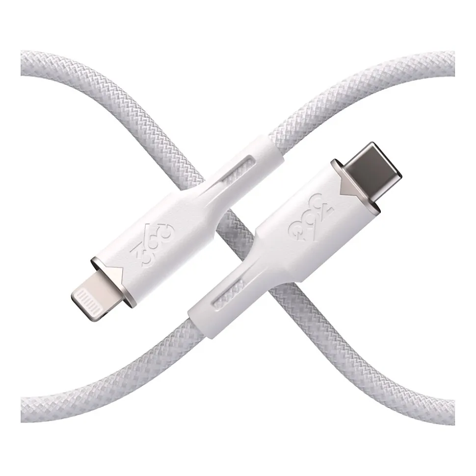 360 Electrical Fluid Lightning to USB-C Charging Cable, 5 ft., Powder (3E0795-PDW8NA)