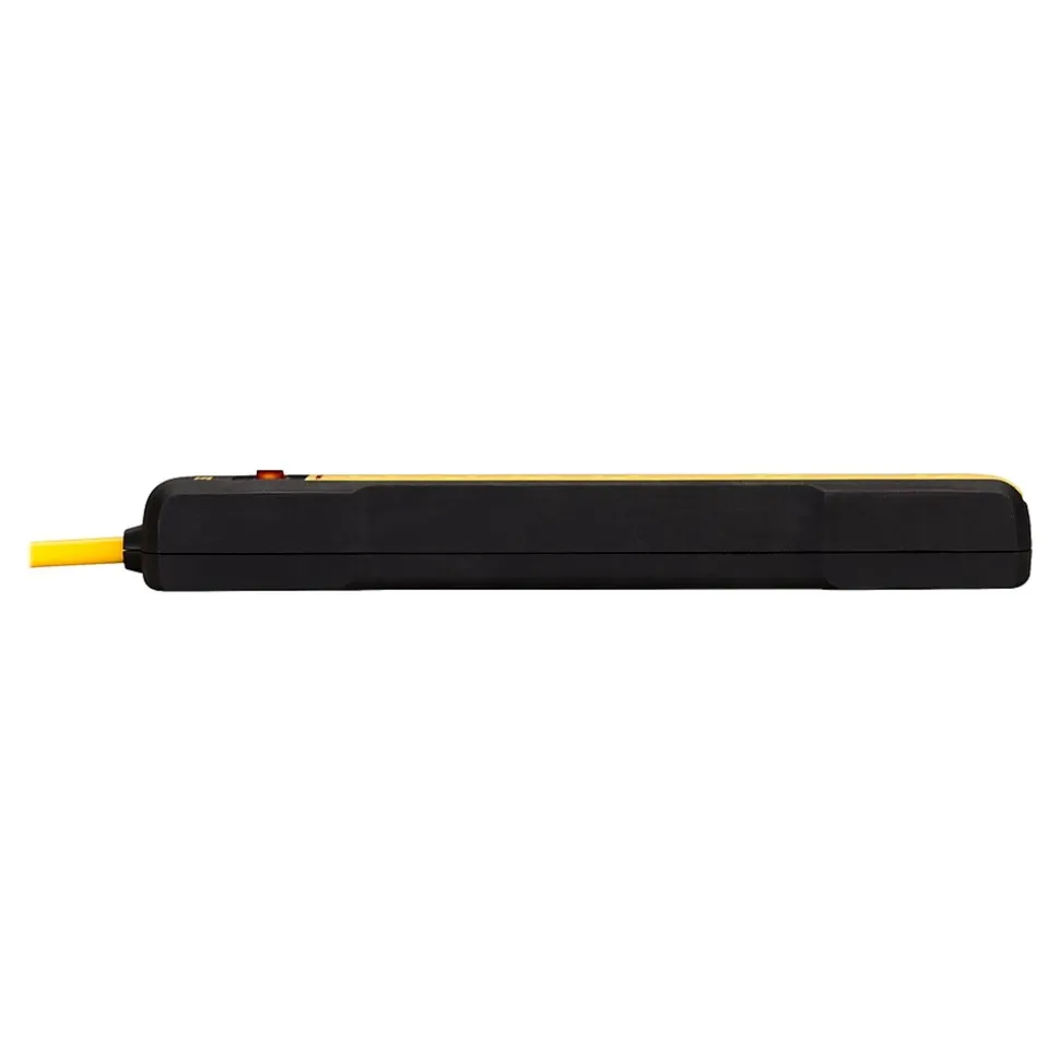 360 Electrical 6-Outlet Surge Protector, 8', Black/Yellow (36003-4ES-C1)