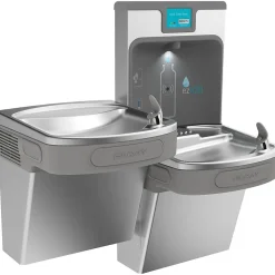 Elkay Enhanced EZH2O Bottle Filling Station, & Versatile Bi-Level ADA Cooler, Filtered 8 GPH Stainless (LZSTL8WSSP)