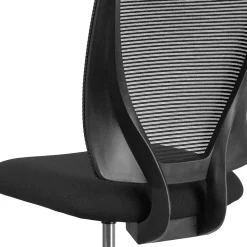 Ergonomic Mid-Back Mesh Drafting Chair with Black Fabric Seat and Adjustable Foot Ring [GO-2100-GG]