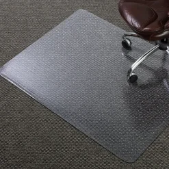 E.S. Robbins Anchormat Carpet Chair Mat, 46" x 60'', Low-Pile, Clear (ESR120321)