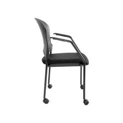 EuroTech Breeze Mesh Back Fabric Office Chair, Black, 2/Carton (FS9070)
