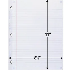Five Star Reinforced College Ruled Filler Paper, 8.5