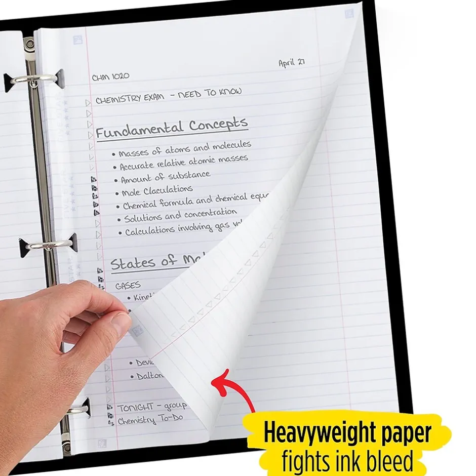 Five Star Reinforced College Ruled Filler Paper, 8.5" x 11", 100 Sheets/Pack (17102/17010) Outlet