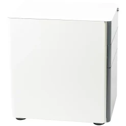 Flash Furniture 3-Drawer Cabinet, Legal & Letter Files, White/Charcoal, 21