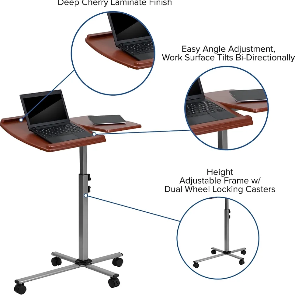 Flash Furniture 29" Laminate Laptop Desks Cherry (NANJN2762)