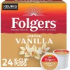 Folgers French Vanilla Coffee, Medium Roast, 0.31 oz. Keurig® K-Cup® Pods, 24/Box (6661)