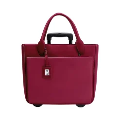 Francine Collection Florence Faux Leather Tote Bag, Burgundy (FLORLRT-02)