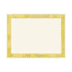 Gartner Studios Certificates, 8.5" x 11", Ivory/Gold, 15/Pack (36004-S)