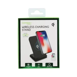 Gomovi by Vivitar Wireless Charging Stand for Qi Enabled Devices, Black (VM30090NBKT3512)
