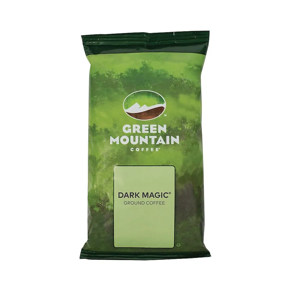 Green Mountain Dark Magic Ground Coffee Packs, Dark Roast, 2.2 oz., 50/Carton (4670)