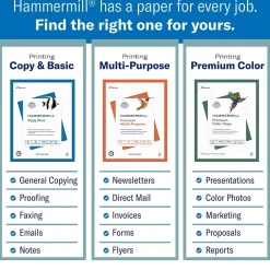 Hammermill Copy Plus 8.5" x 11" Copy Paper, 20 lbs., 92 Brightness, 5000 Sheets/Carton (105007)