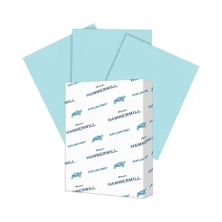 Hammermill 8.5" x 11" Multipurpose Paper, 65 lbs., Blue, 250 Sheets/Ream, 2 Reams/Pack (400520)